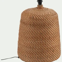 Pied de lampe électrifié en rotin H57cm - naturel