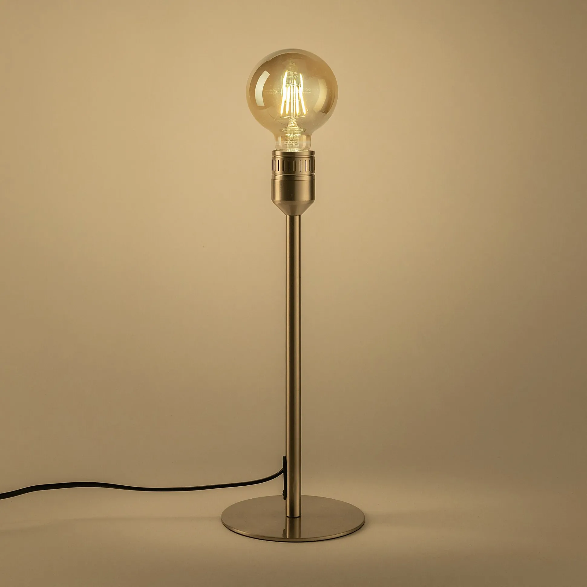Pied de lampe à poser - gris argenté H37,2cm