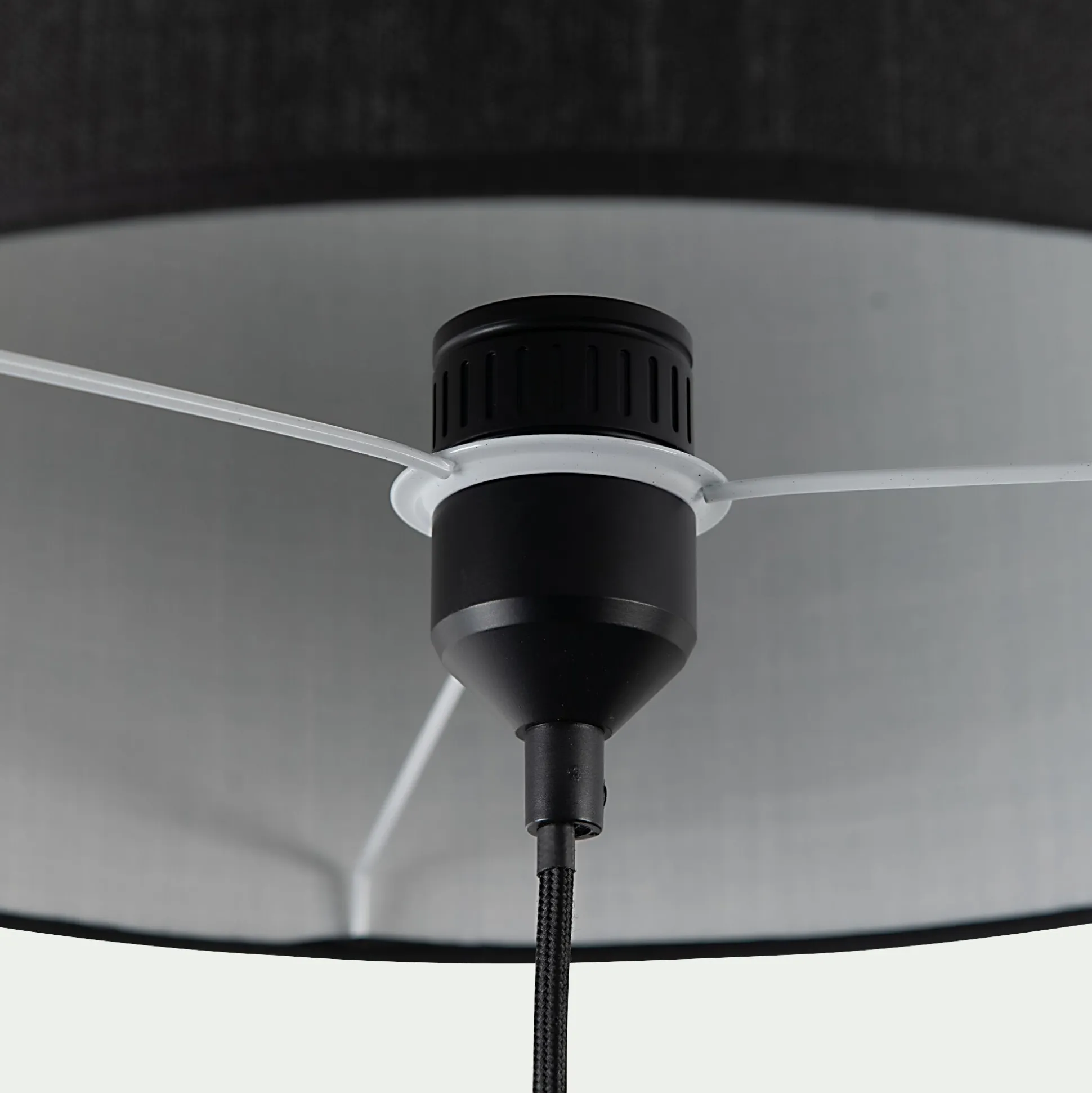 Pied de lampe à poser - noir H37,2cm