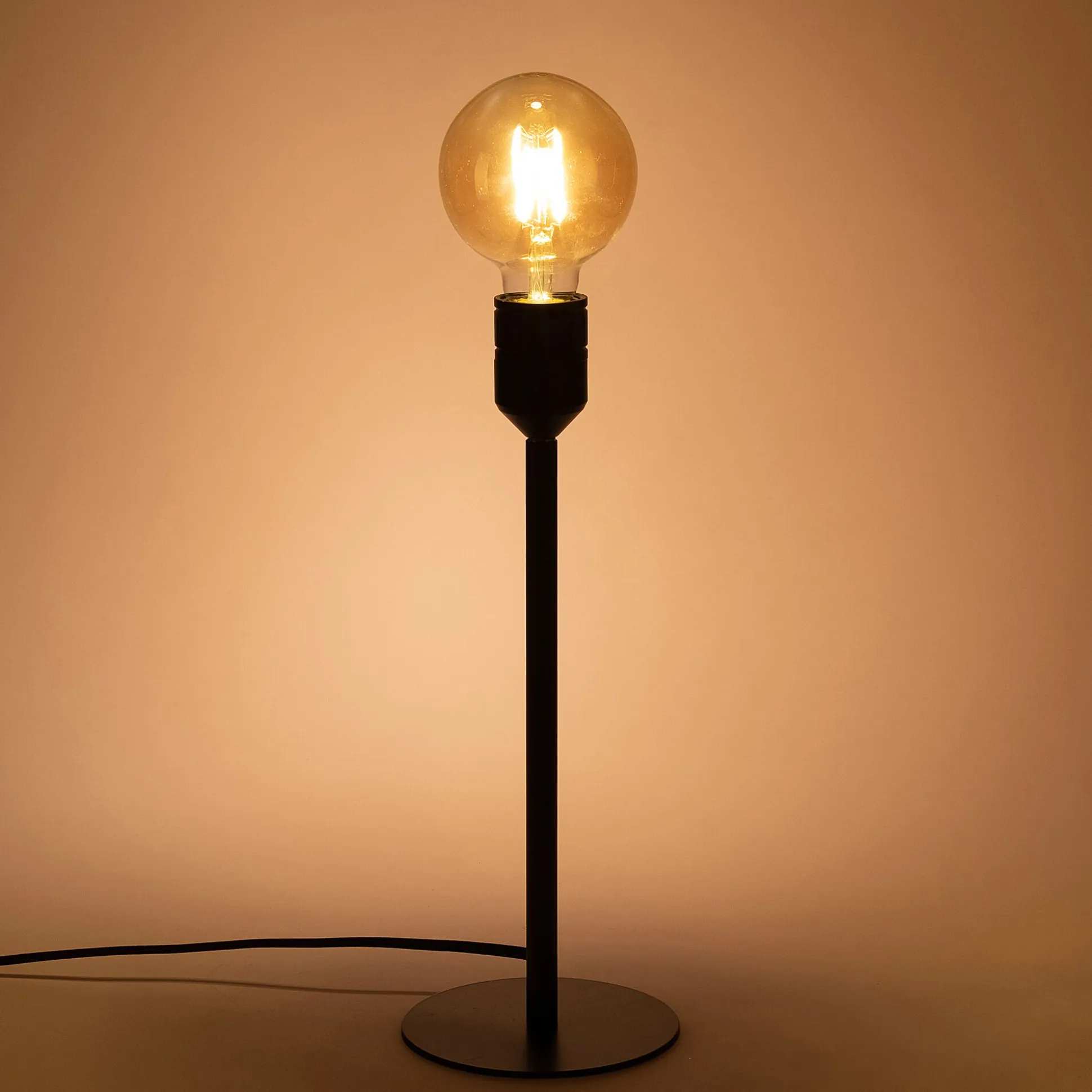 Pied de lampe à poser - noir H37,2cm
