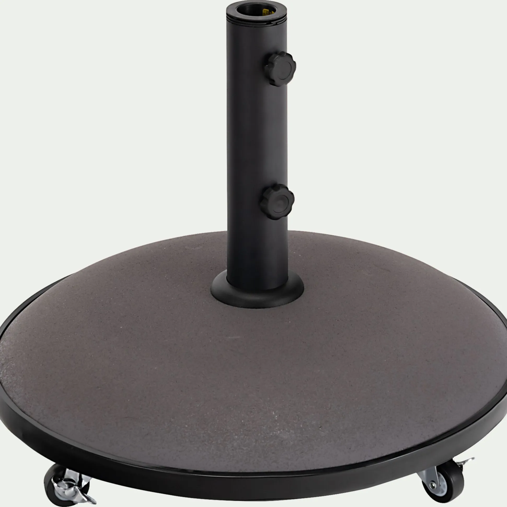Pied de parasol en béton avec roulette 25kg - gris