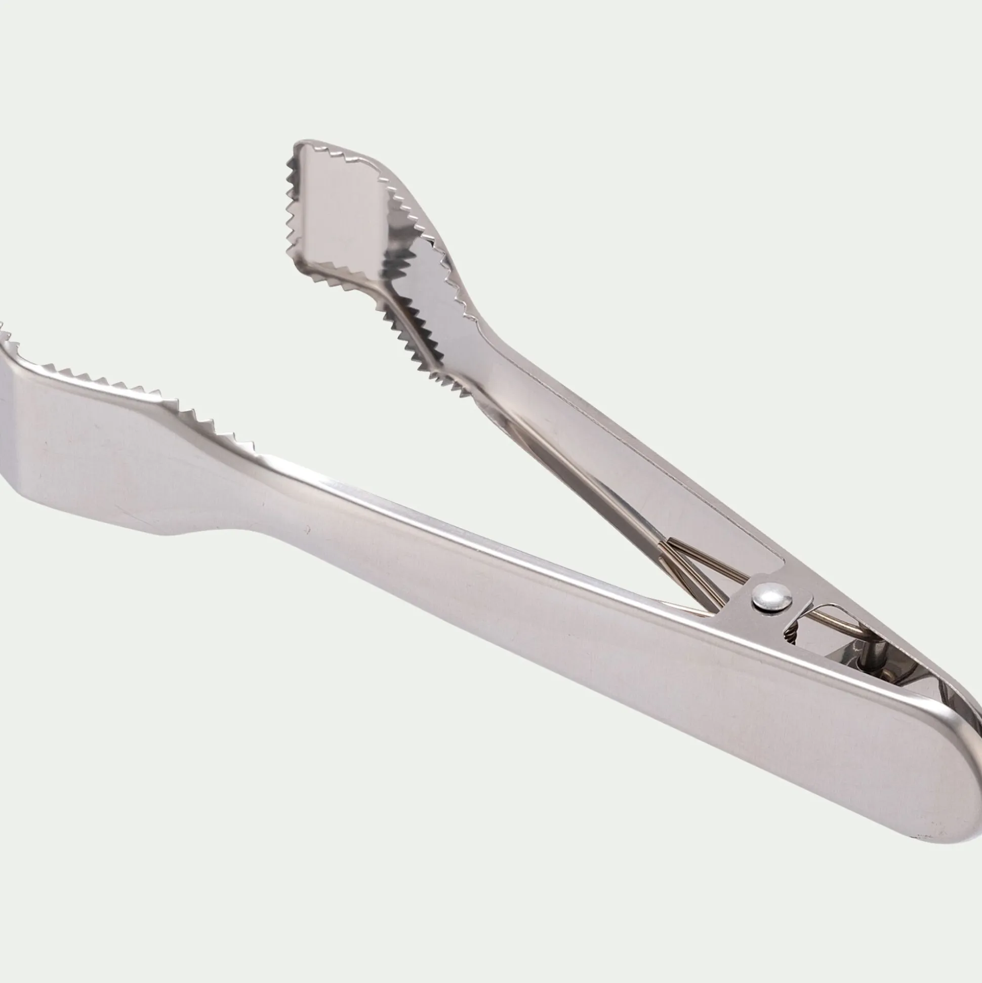 Pince à glaçons en inox - argenté