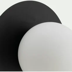 Plafonnier électrifié en acier D25cm - noir