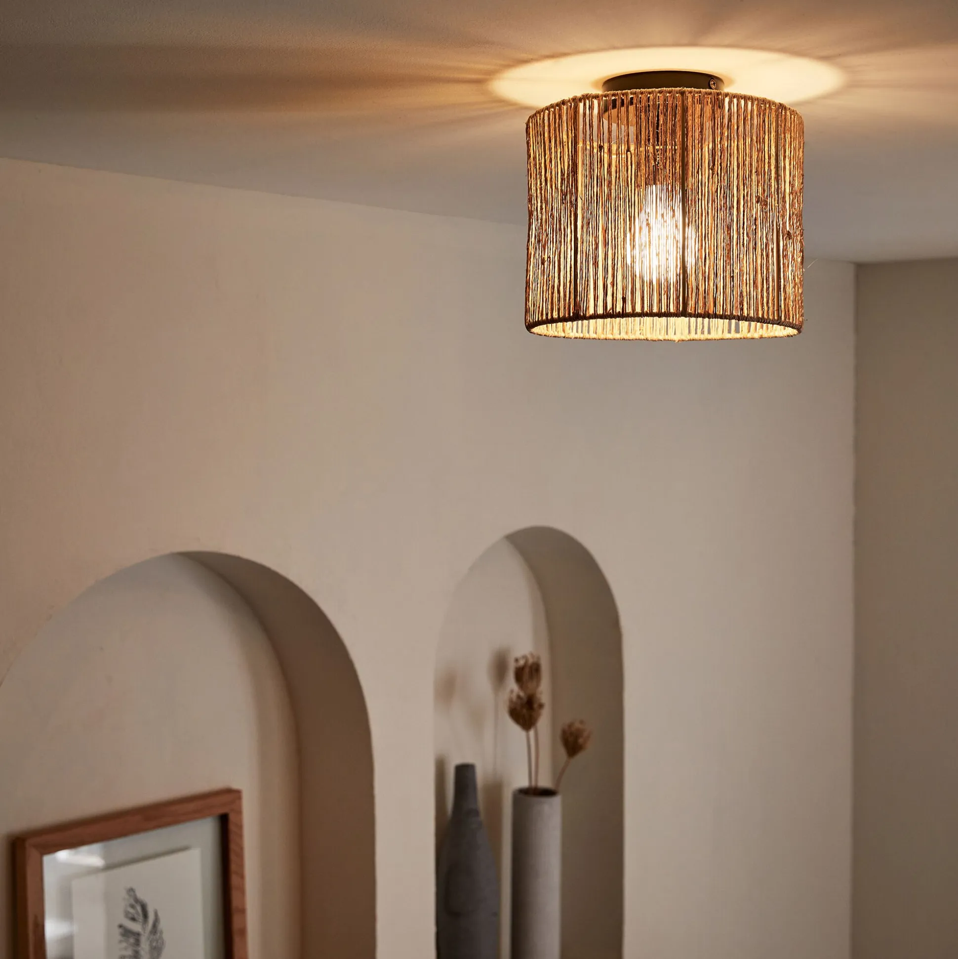 Plafonnier électrifié en métal D10cm - noir