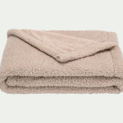 Plaid en polaire 127x152cm - beige