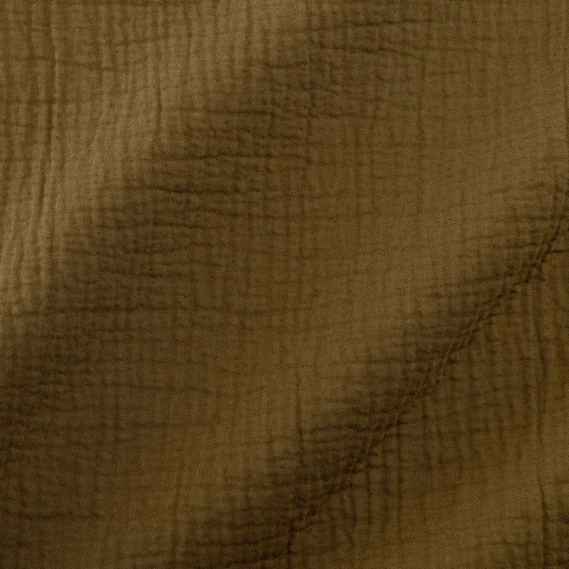 Plaid en triple gaze de coton finition point de cheval 130x170cm - vert