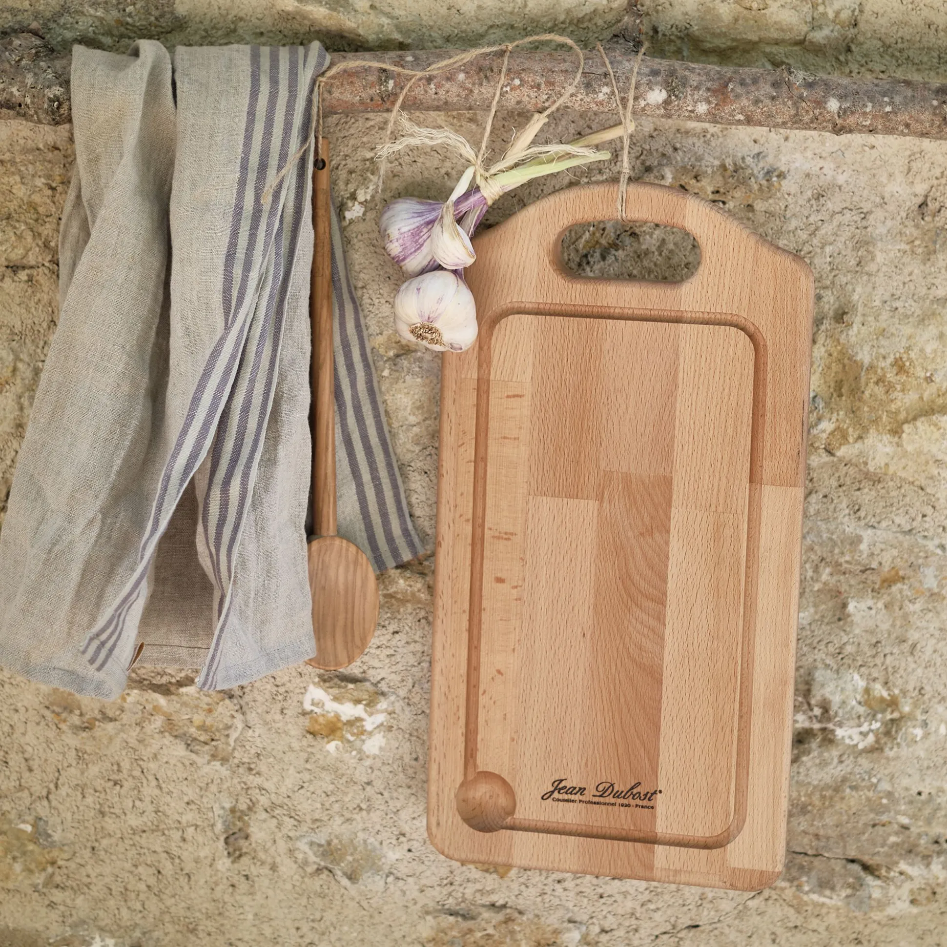 Planche à découper en bois de hêtre L40cm - bois clair