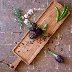 Planche de présentation sur pied en bois d'acacia L74cm - naturel