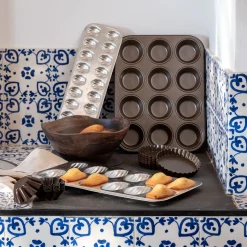 Plaque de cuisson pour 20 madeleines en fer - argenté