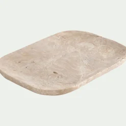 Plateau déco en travertin 25x18cm - beige