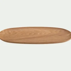 Plateau décoratif ovale en bois de saule 18x35cm - bois clair