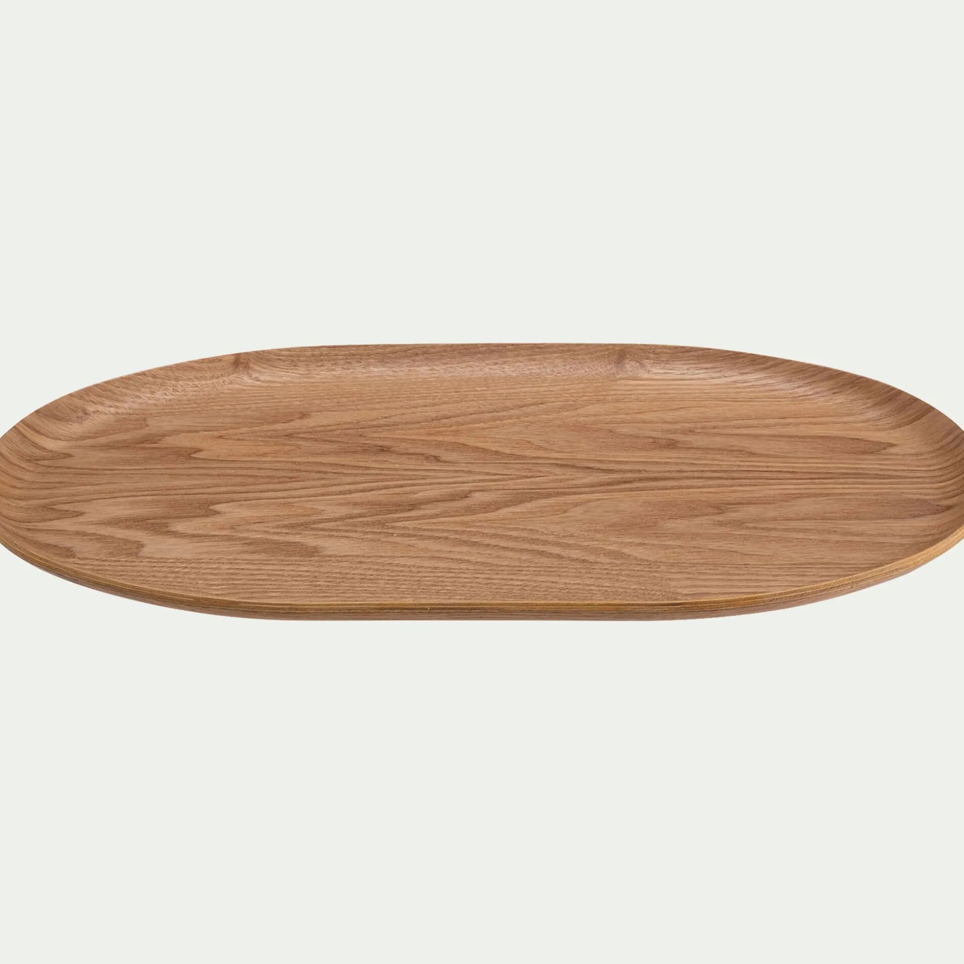 Plateau décoratif ovale en bois de saule 25x40cm - bois clair