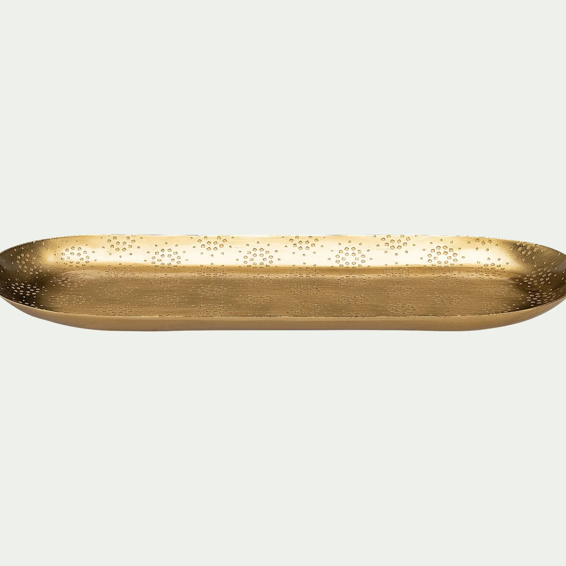 Plateau décoratif ovale en fer L24cm - cuivré
