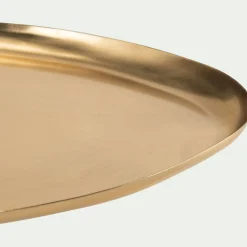 Plateau ovale en fer 20,5x36,5cm - doré