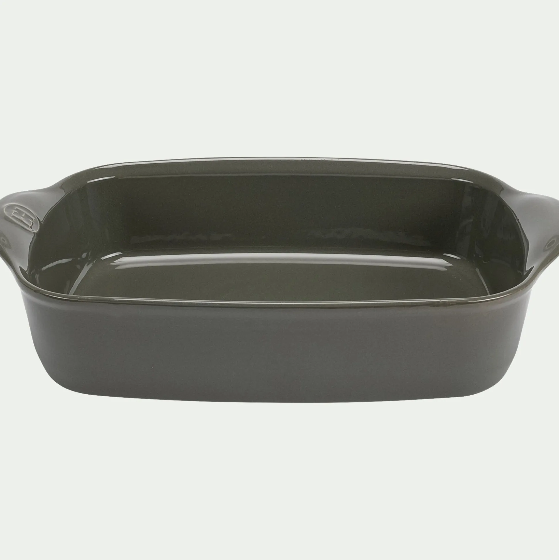 Plat à four individuel en céramique L22cm - vert cèdre