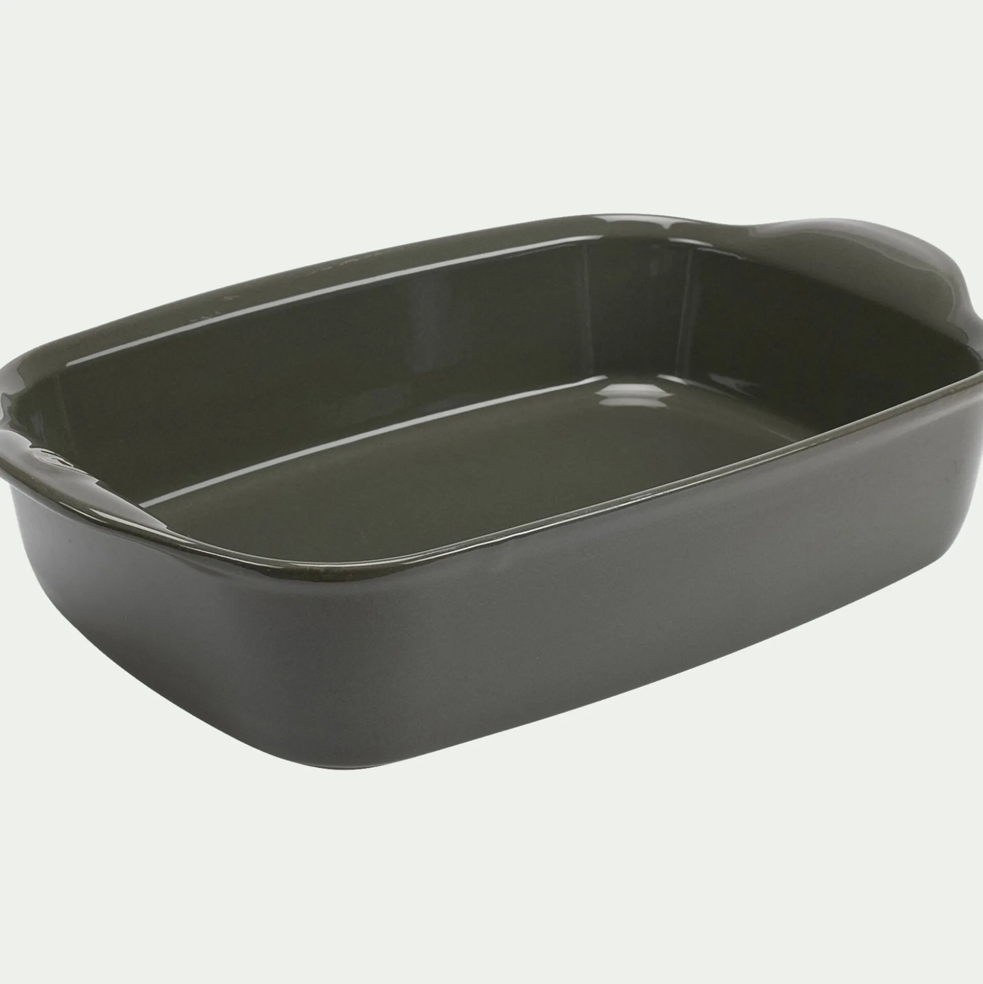 Plat à four individuel en céramique L22cm - vert cèdre