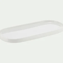 Plat ovale en porcelaine L33cm - blanc