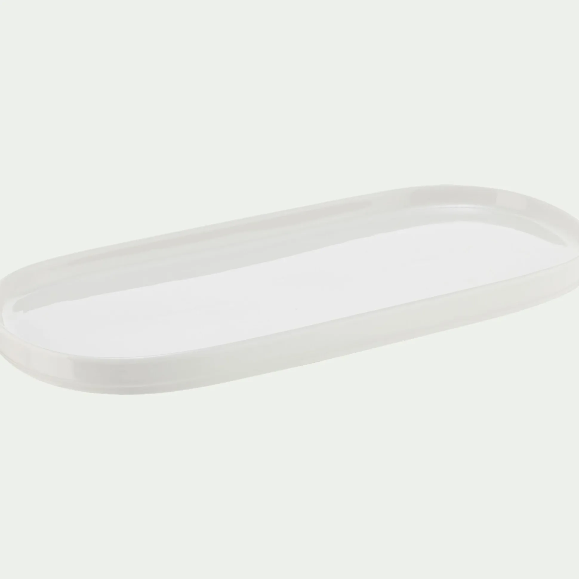 Plat ovale en porcelaine L33cm - blanc