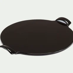 Plat à pizza en céramique - noir