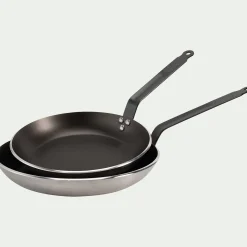 Poêle anti-adhésive De Buyer en aluminium - argenté D32cm (tous feux dont induction)