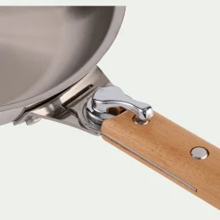 Poêle en inox D20cm - gris métallisé