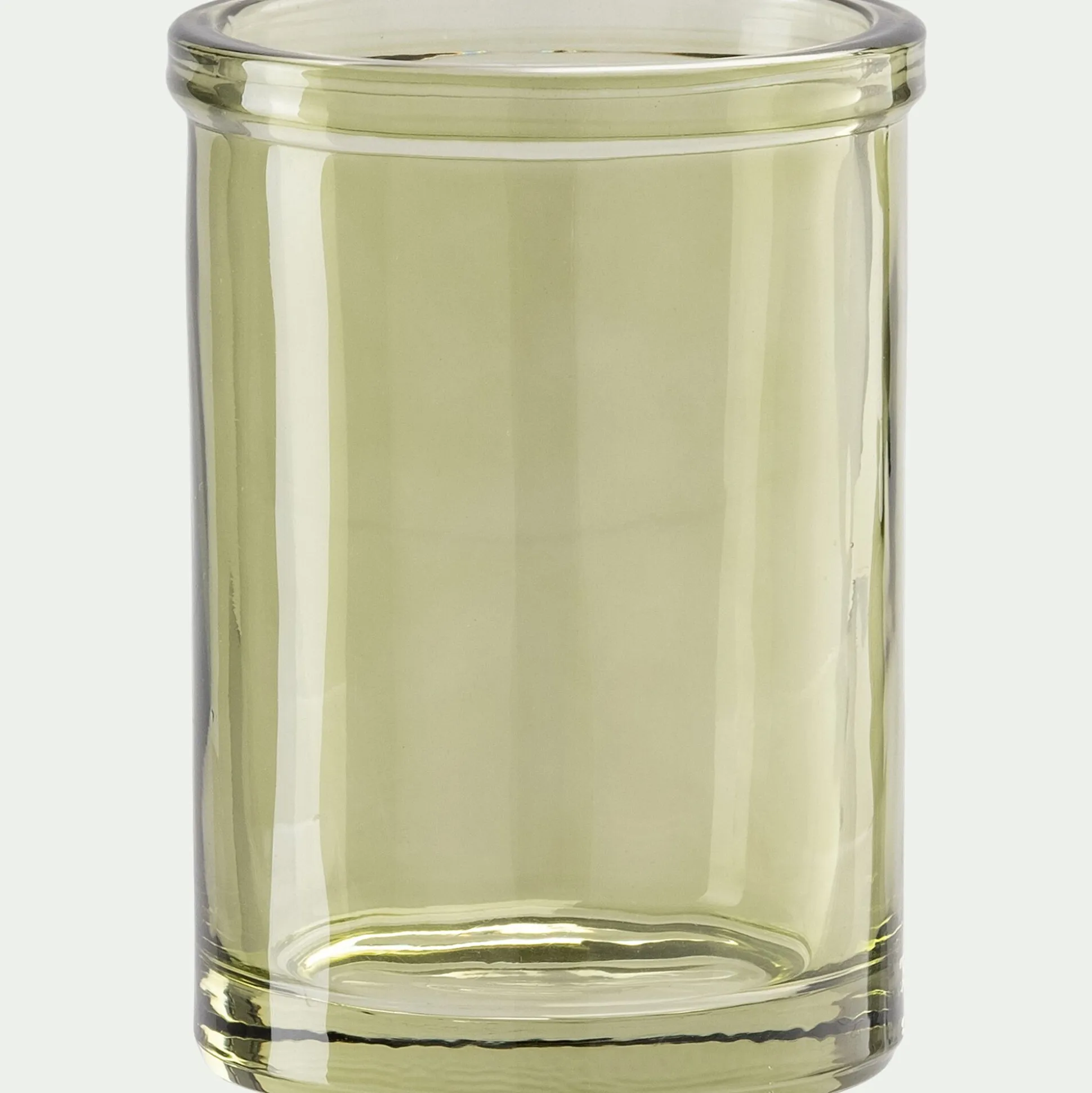 Porte brosse à dent en verre - vert garrigue