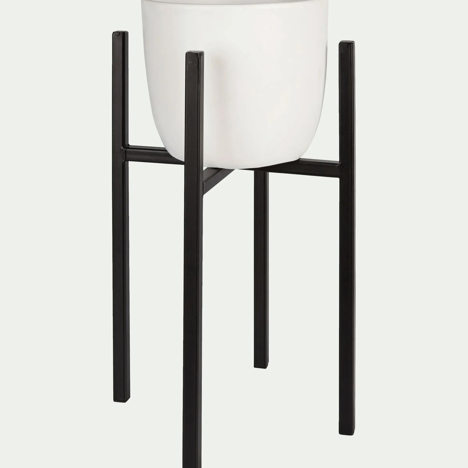 Porte-plante en métal noir H35xD20,5cm