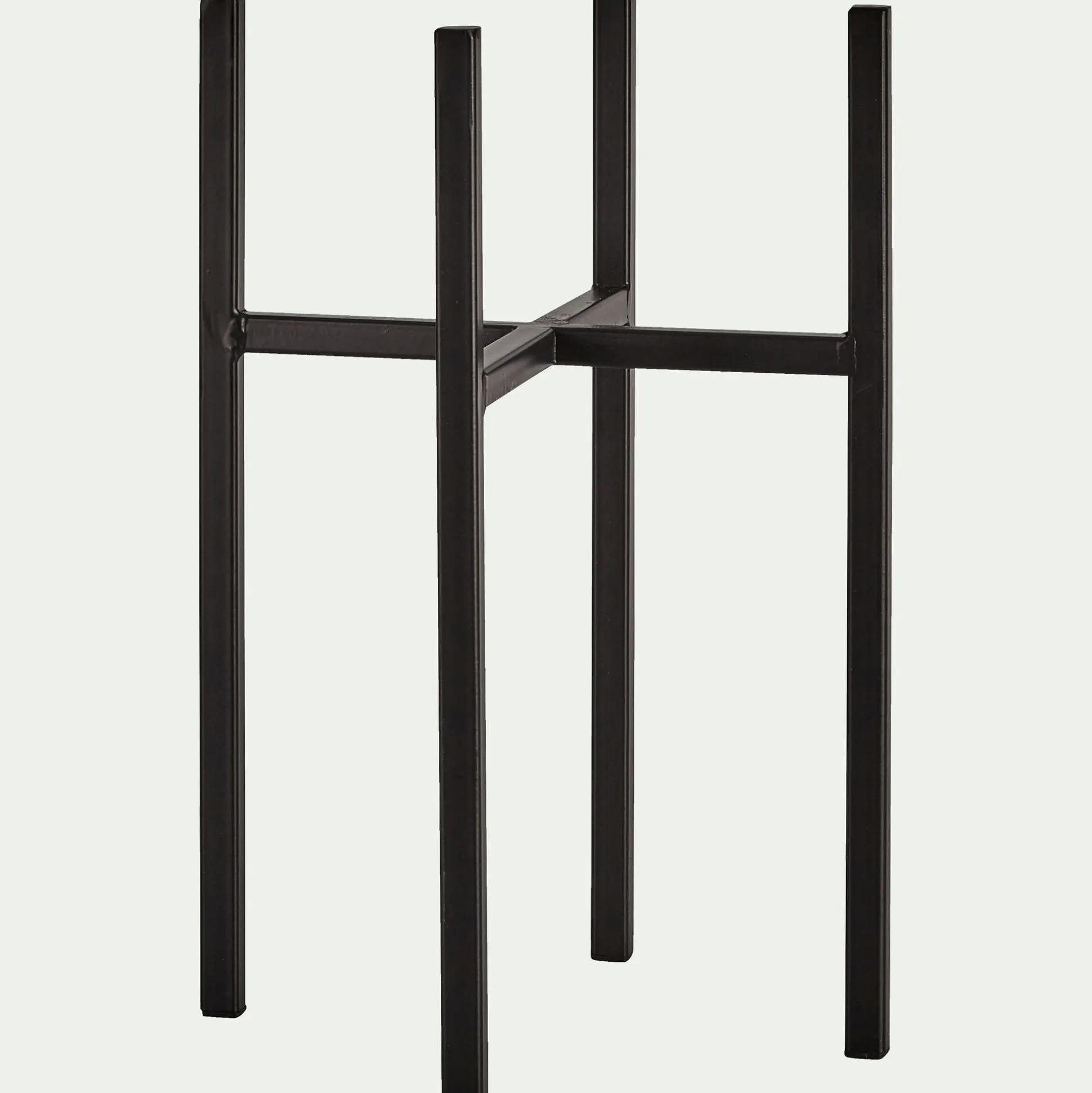 Porte-plante en métal noir H35xD20,5cm
