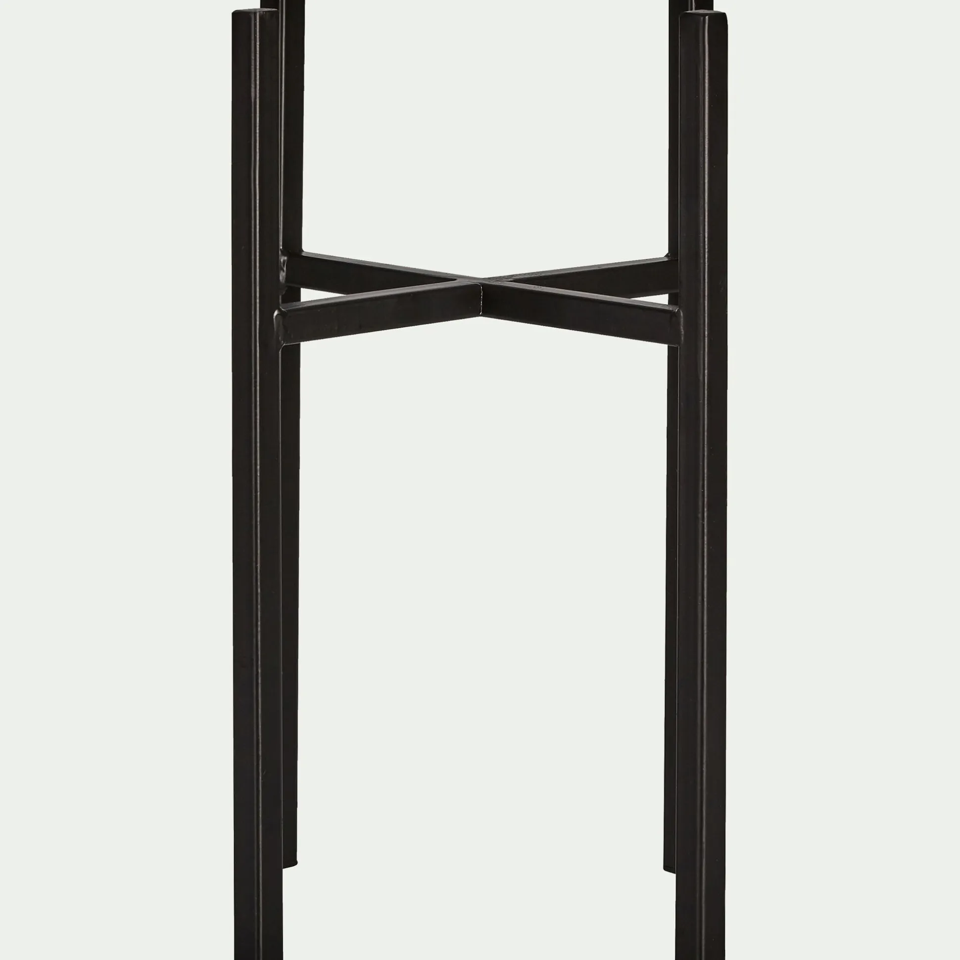 Porte-plante en métal noir H35xD20,5cm