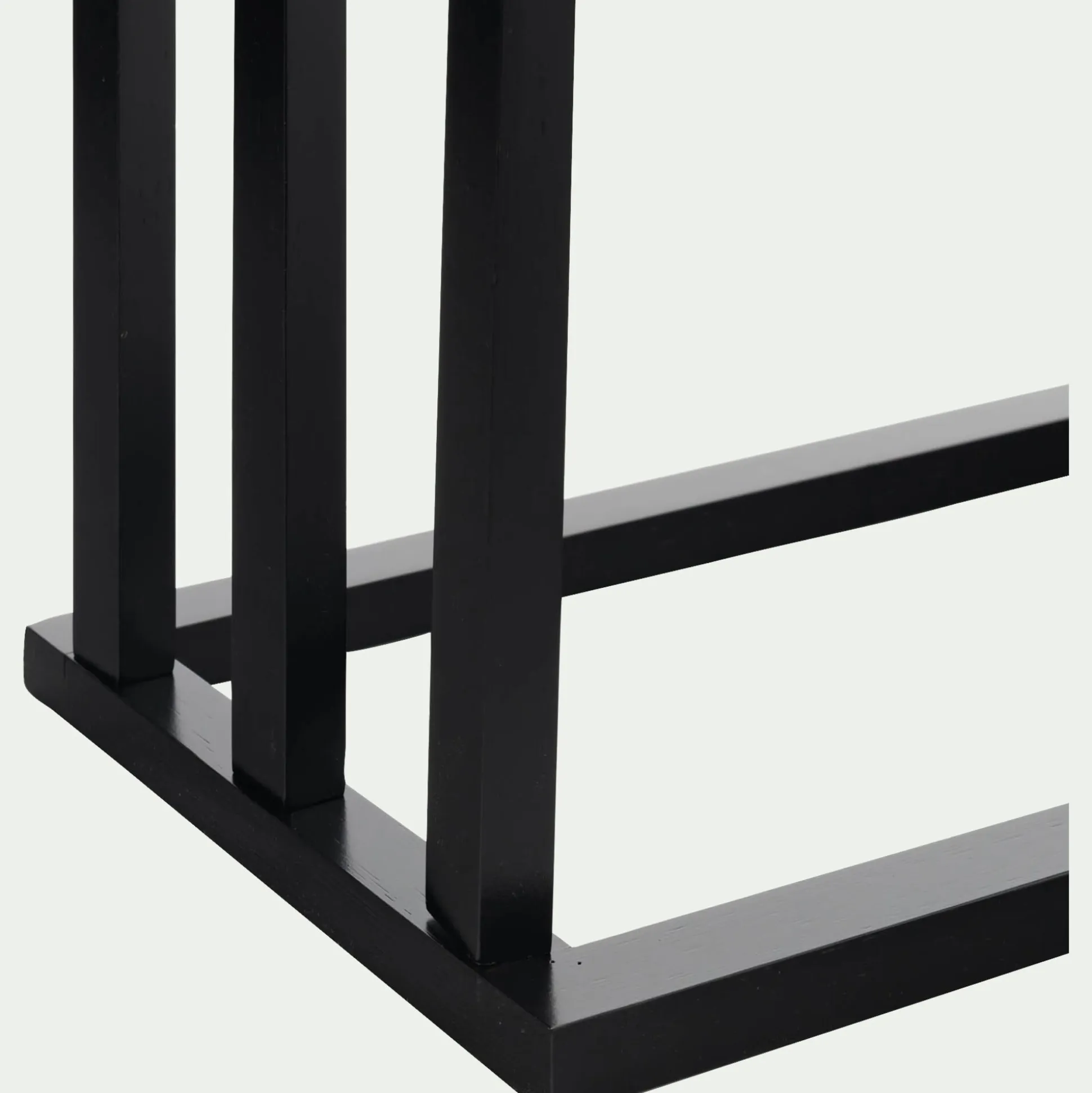 Porte-serviette triple en bambou H85cm - noir