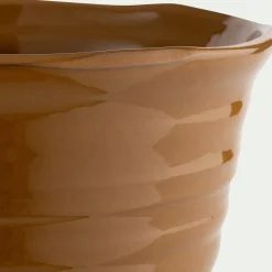 Pot bicolore en terre cuite D29cm - jaune