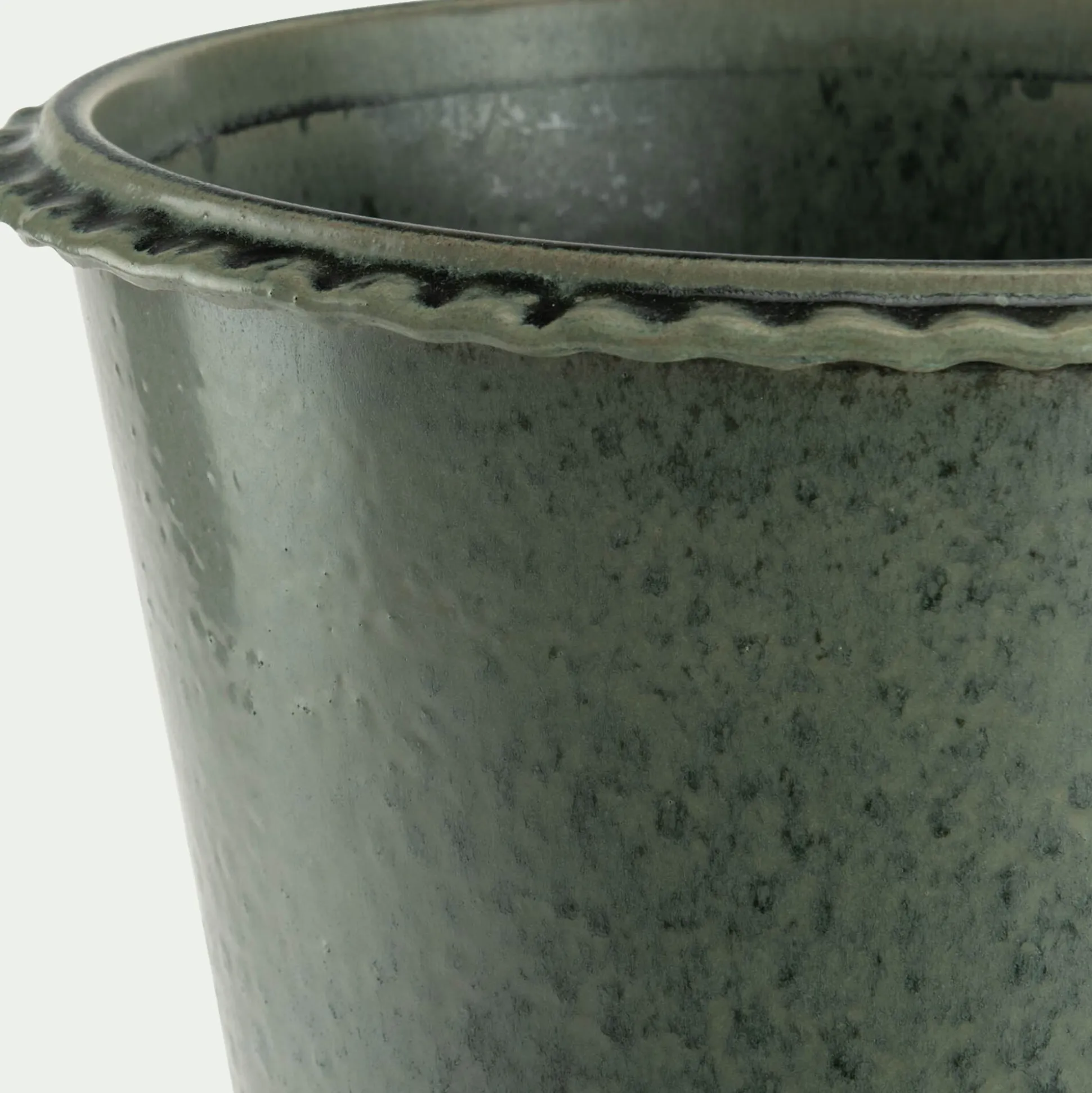 Pot en terre cuite D30cm - vert