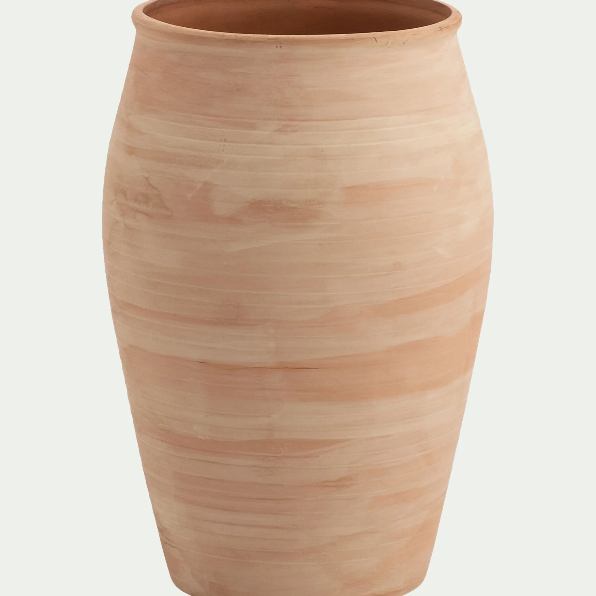 Pot texturé en terre cuite D28cm - terracotta