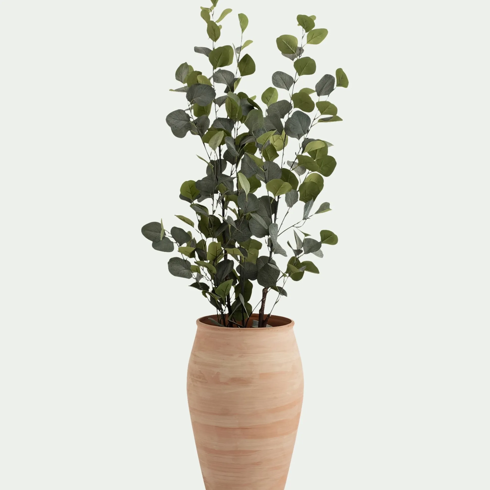Pot texturé en terre cuite D28cm - terracotta