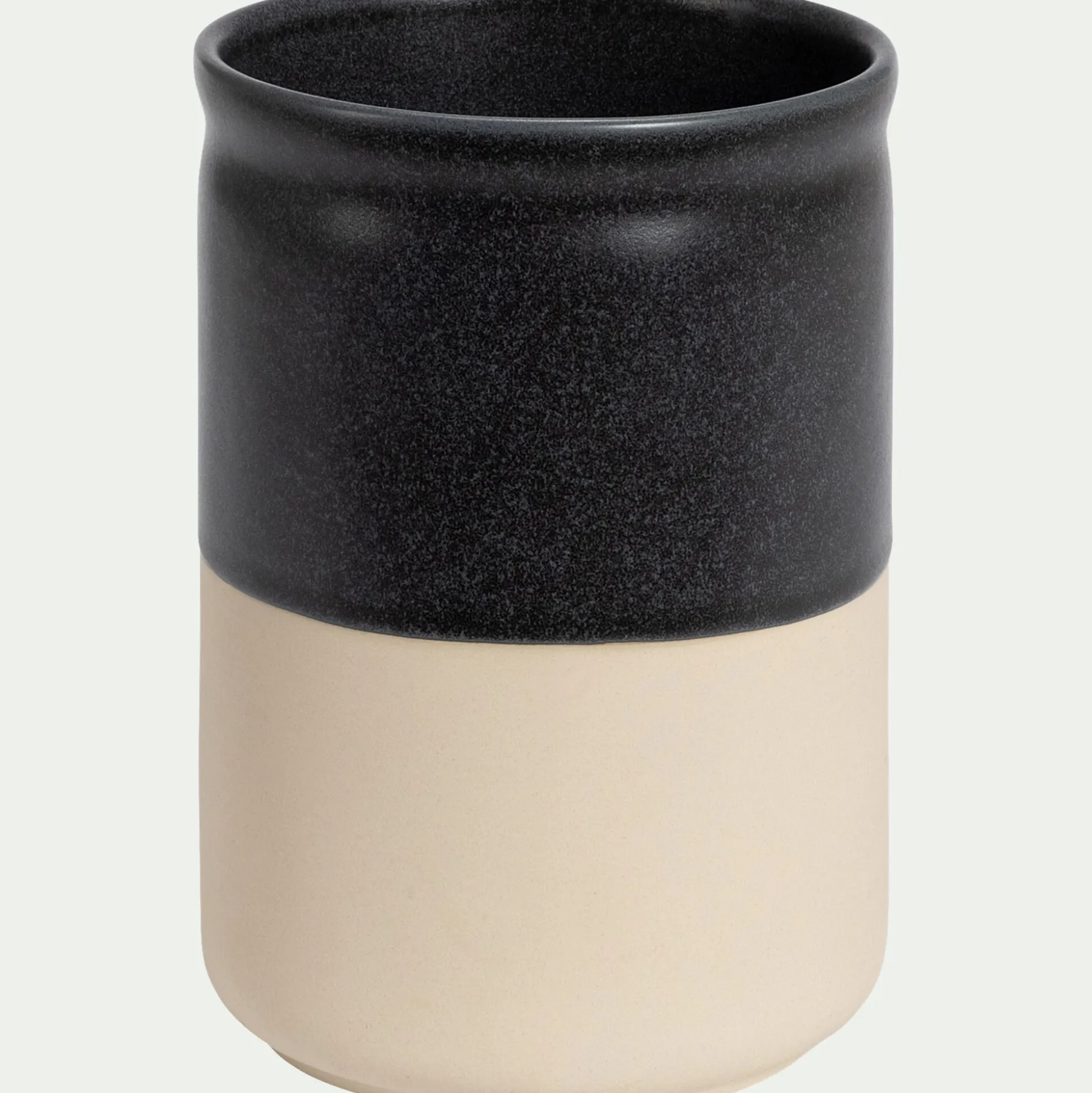 Pot à ustensiles de cuisine en grès D13cm - gris