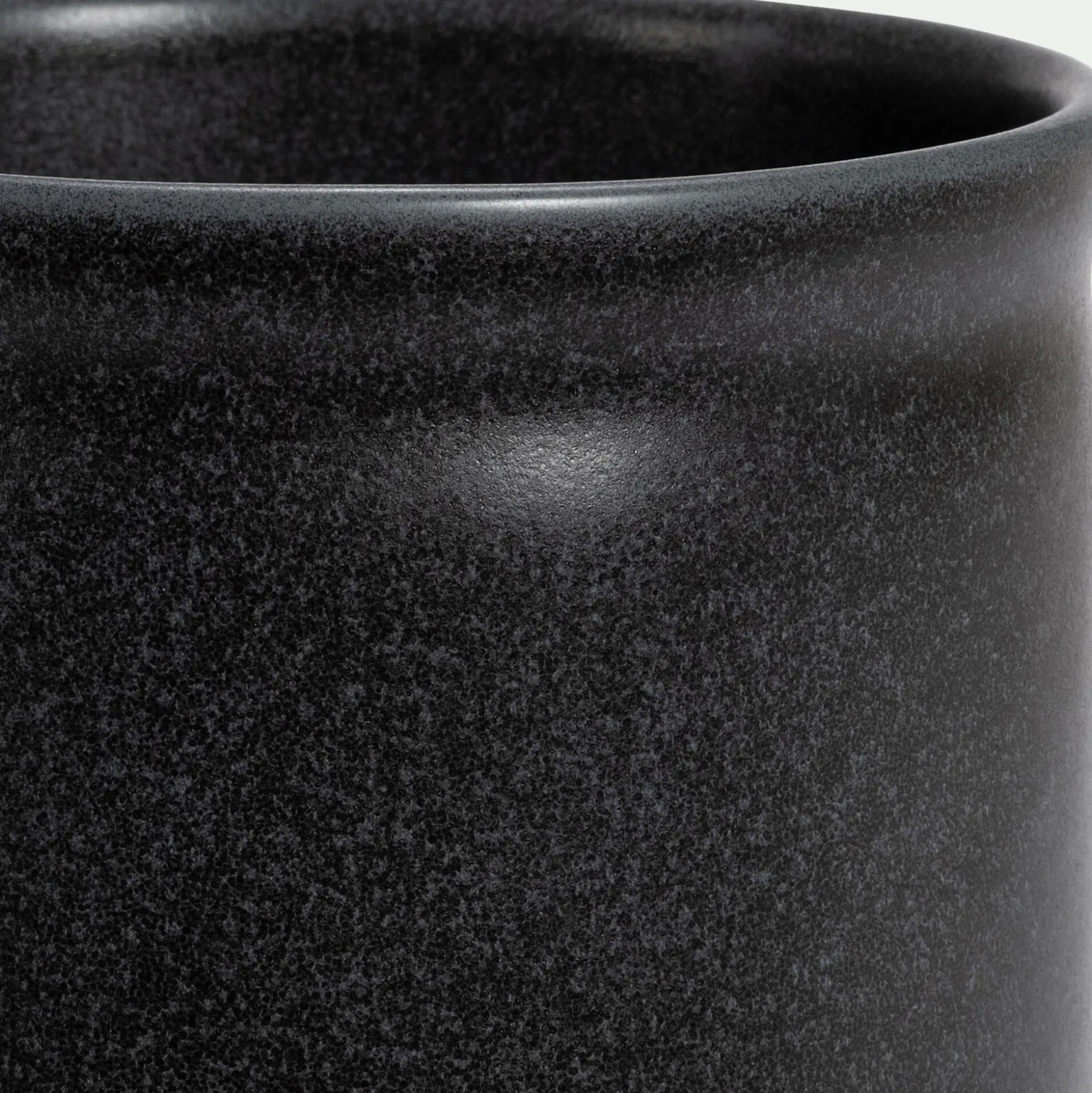 Pot à ustensiles de cuisine en grès D13cm - gris