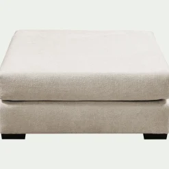 Pouf carré en tissu Genesis - beige