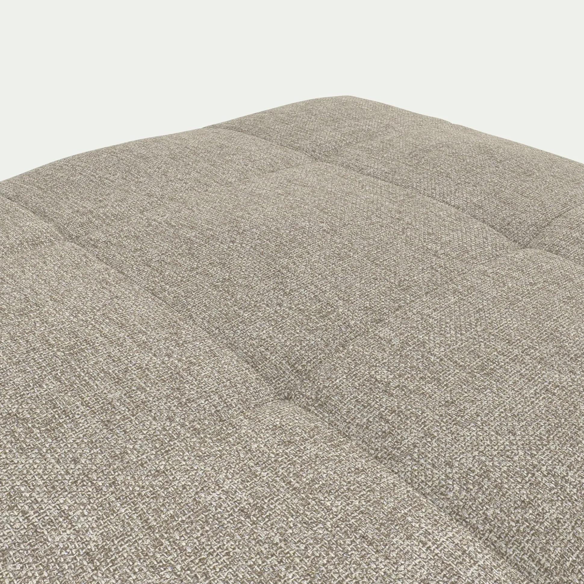 Pouf coffre en tissu - beige