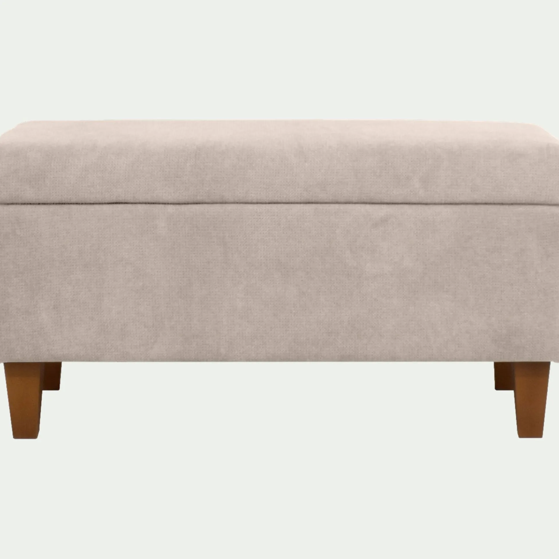 Pouf en tissu avec coffre - beige roucas