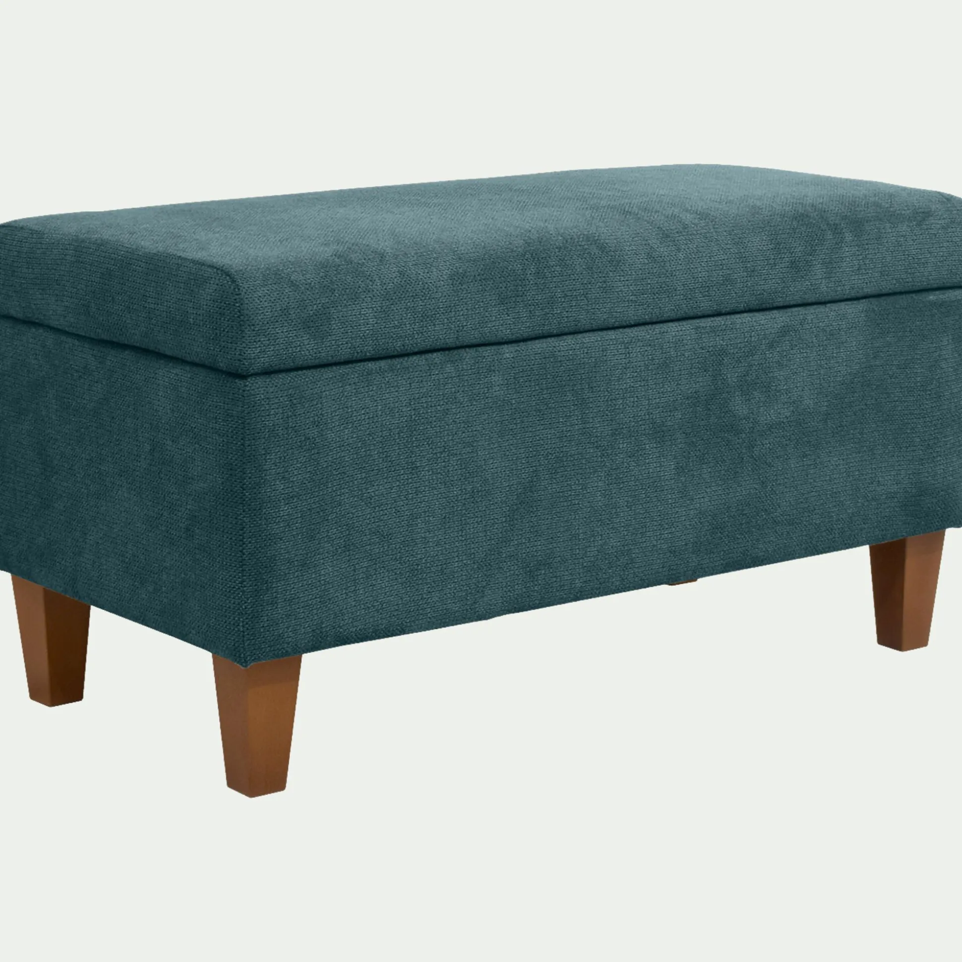 Pouf en tissu avec coffre - bleu figuerolles