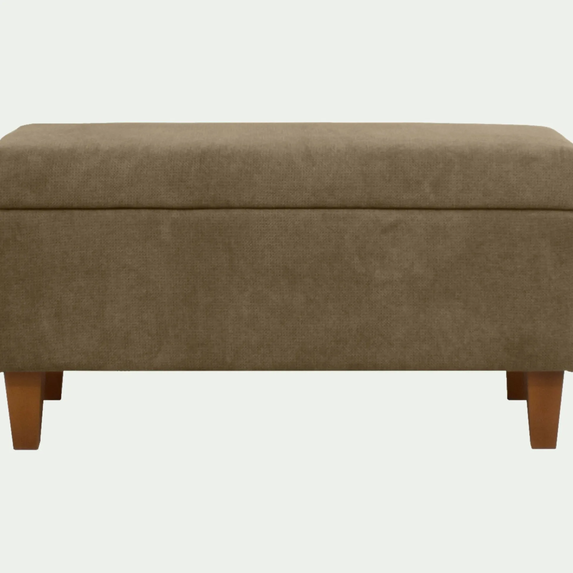 Pouf en tissu avec coffre - vert cèdre