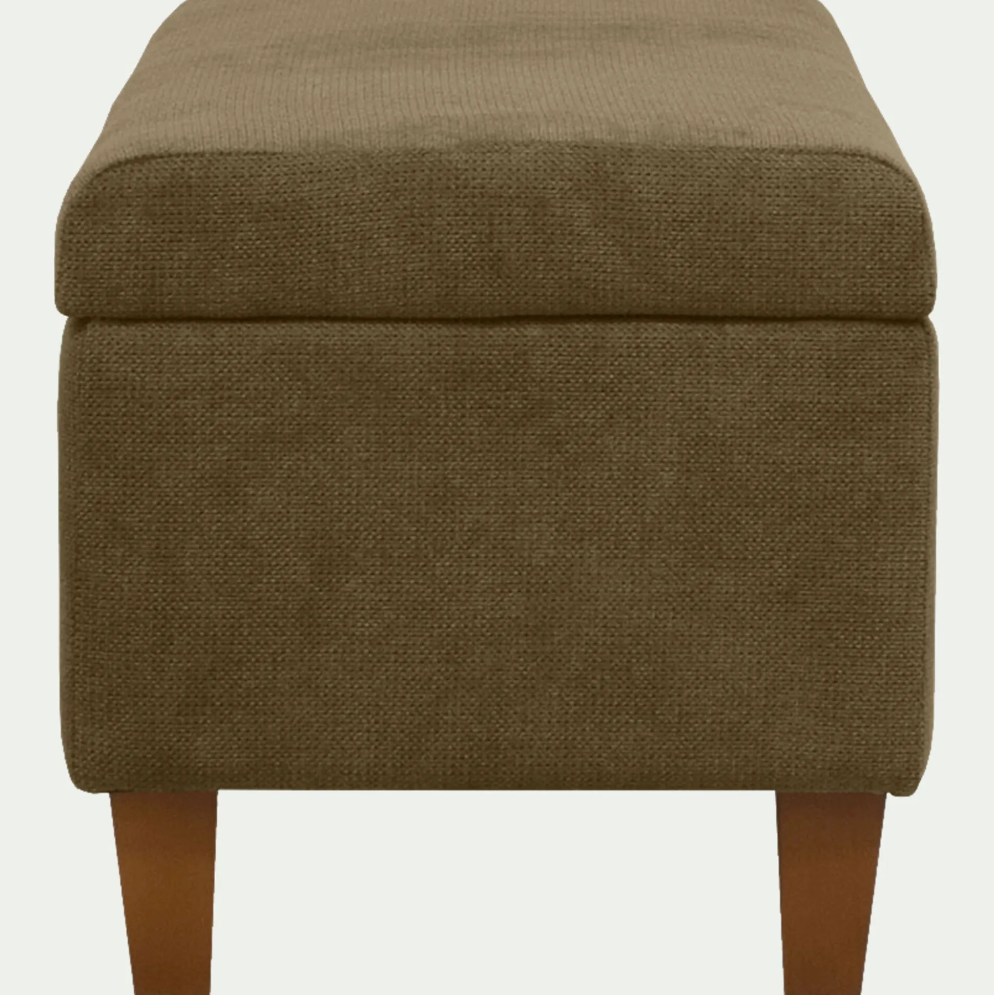 Pouf en tissu avec coffre - vert cèdre