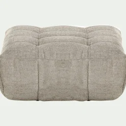 Pouf en tissu chenille - beige roucas