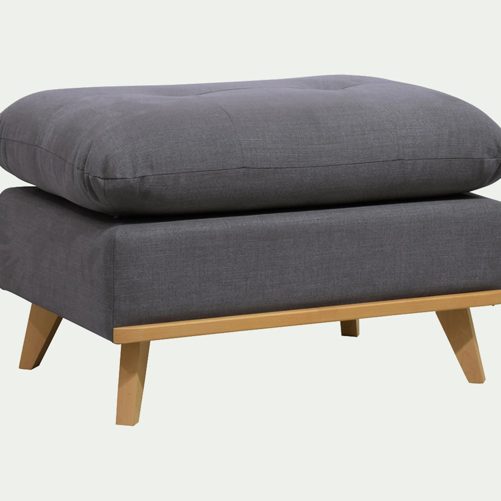 Pouf en tissu cosmo - gris anthracite
