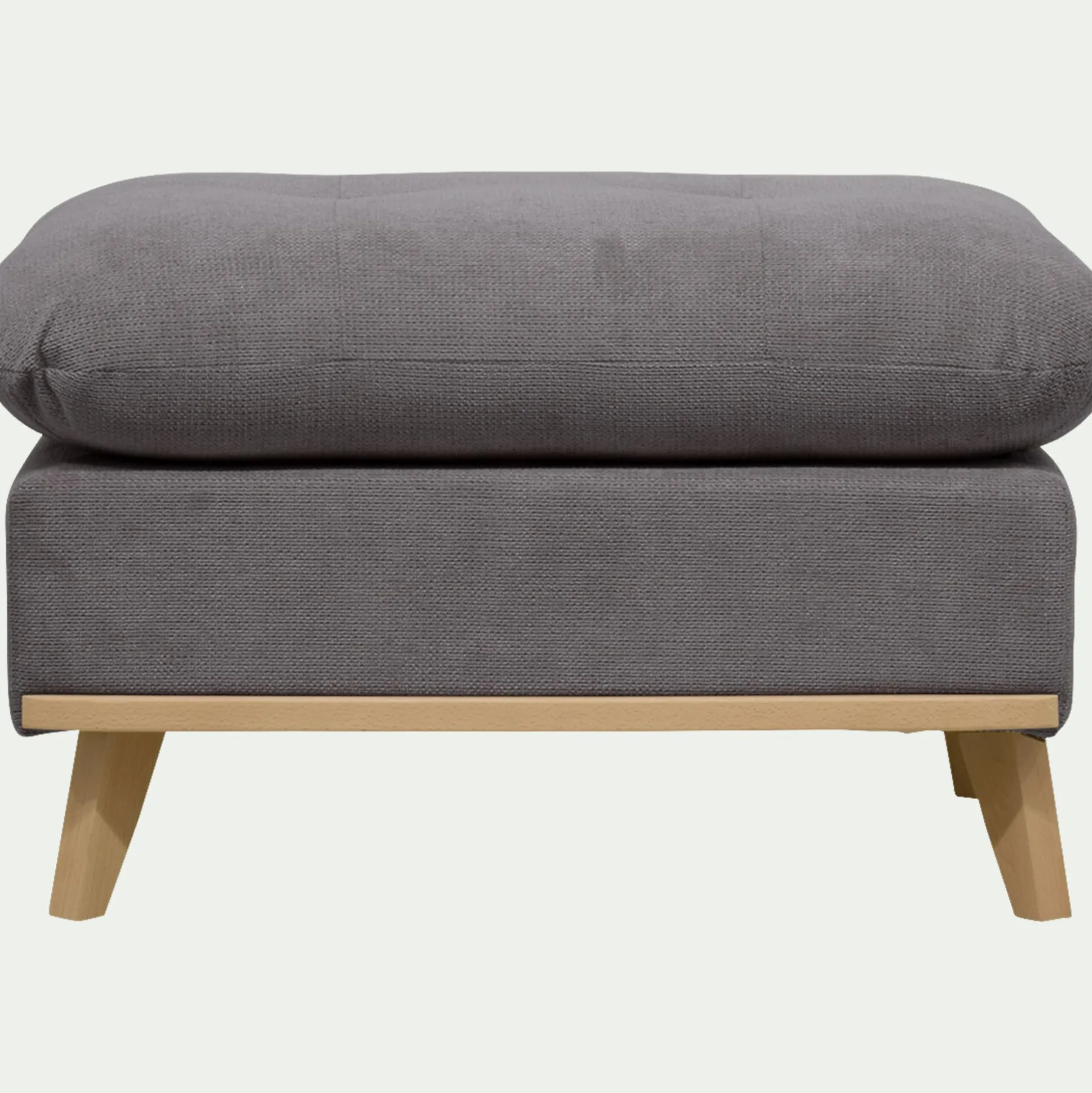 Pouf en tissu crown - gris restanque