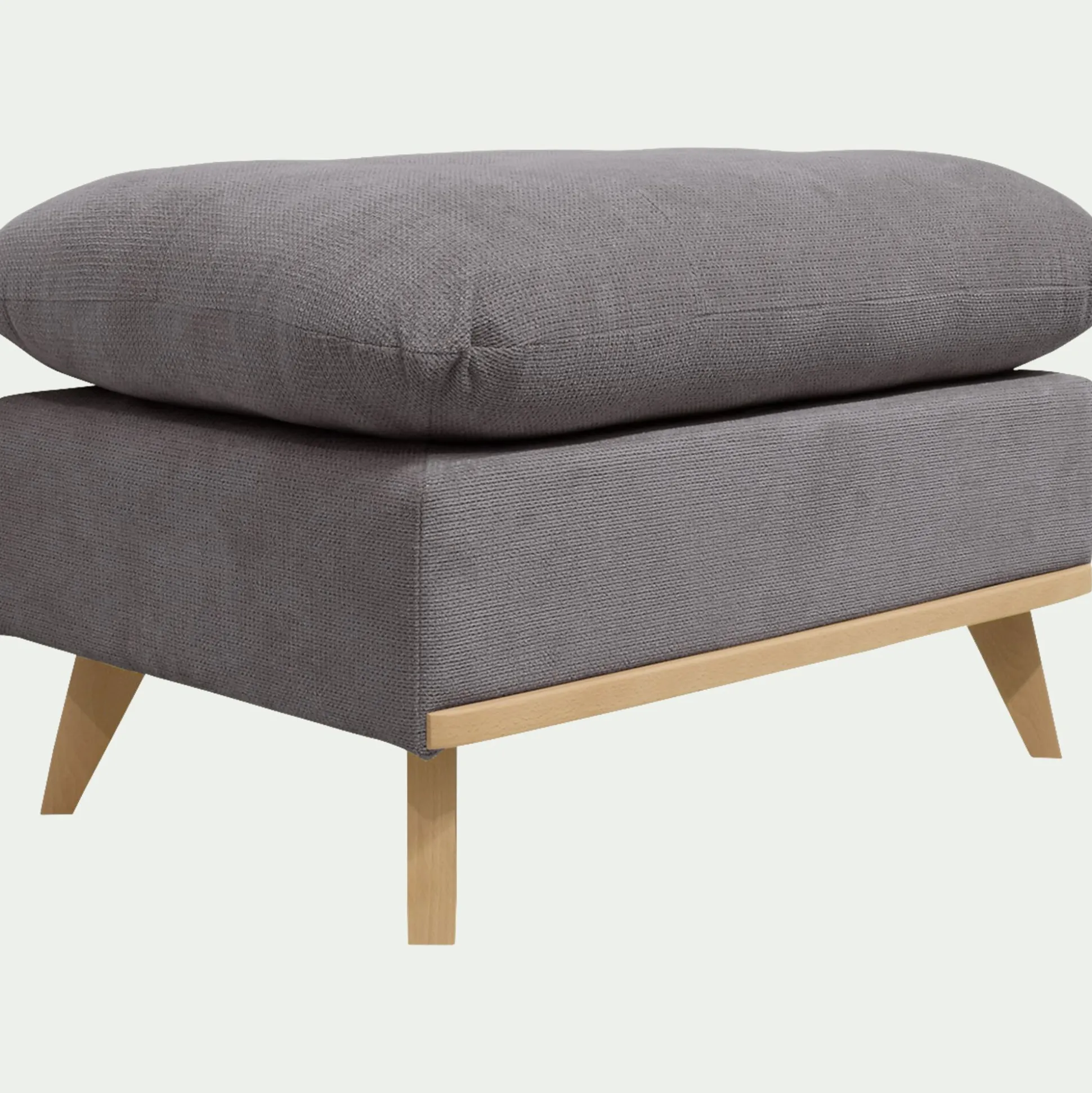 Pouf en tissu crown - gris restanque