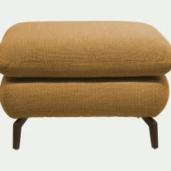 Pouf en tissu doux tramé - bronze