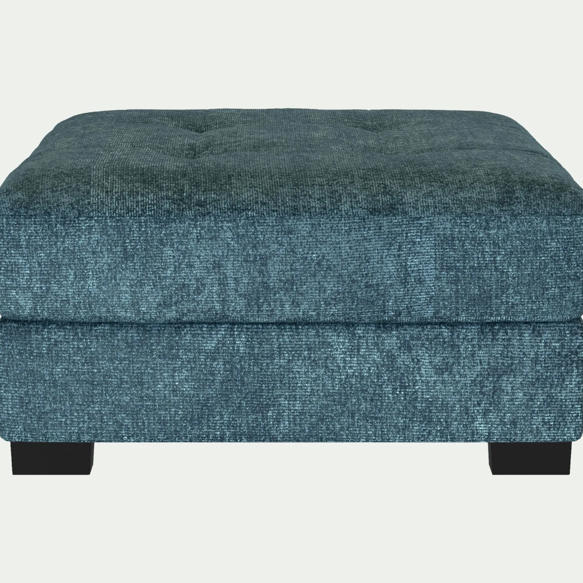 Pouf en tissu Genesis avec coffre - bleu figuerolles