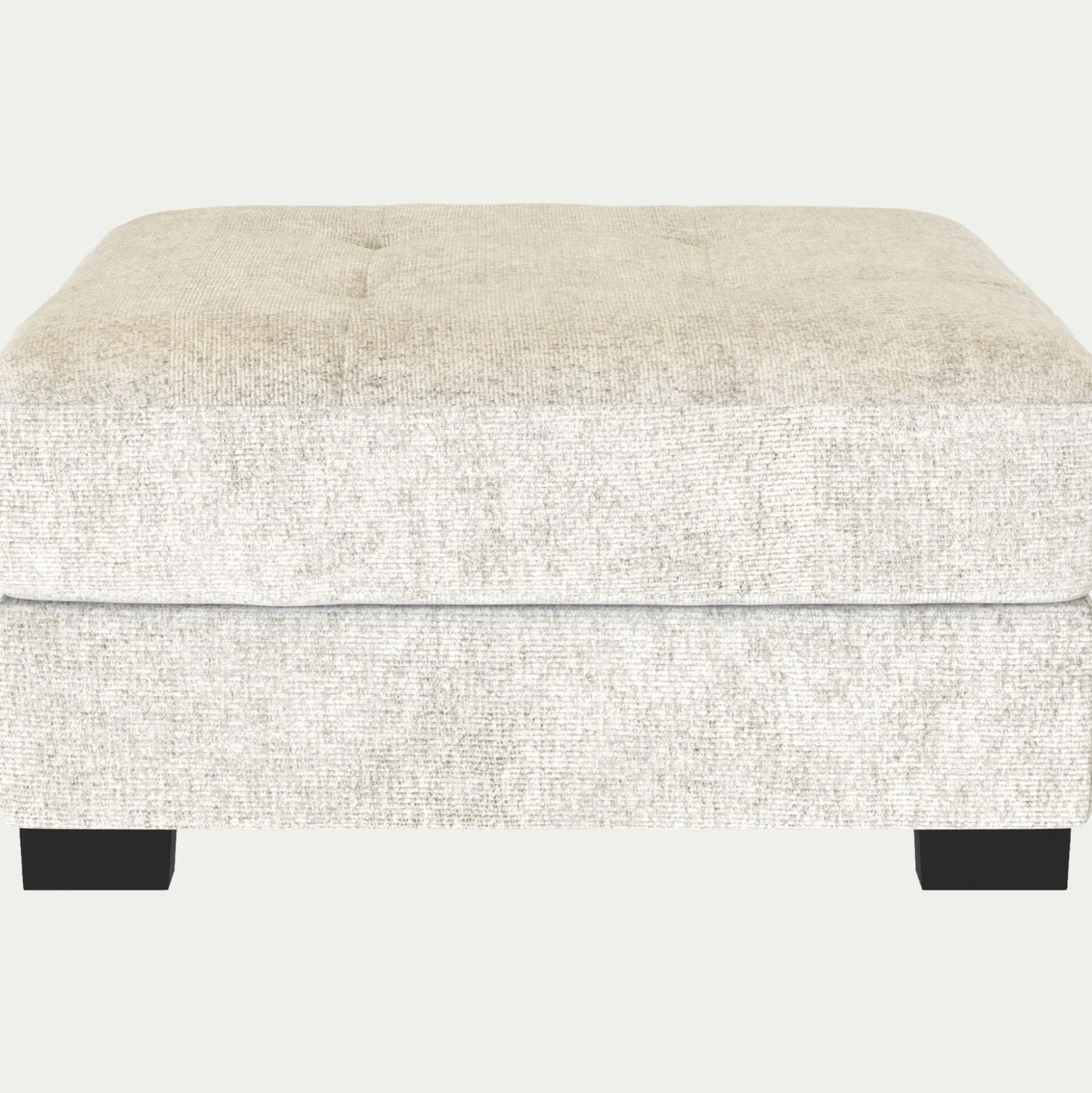 Pouf en tissu Genesis avec coffre - blanc ventoux