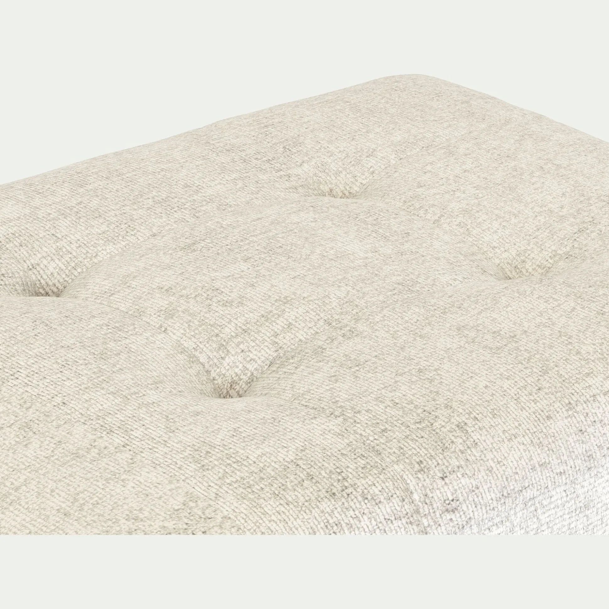 Pouf en tissu Genesis avec coffre - blanc ventoux